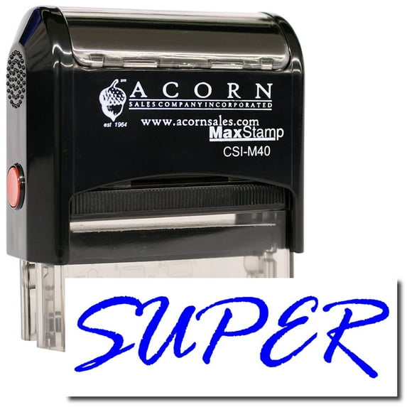 Large Self-Inking Super Stamp with Green Ink
