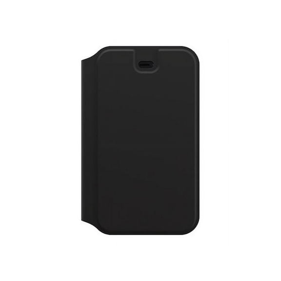 OtterBox Strada Series Via - Flip cover for cell phone - polyurethane, polycarbonate - black night - for Apple iPhone 12 mini
