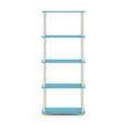 thumbnail image 4 of Furinno Turn-N-Tube 5-Tier Multipurpose Shelf Display Rack, Light Blue/White, 4 of 4