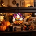 thumbnail image 4 of YingYouFu Halloween Acrylic Suncatcher Hanging Ornament, Ghost Pumpkin Maple Leaf Design Window Pendant, Decorative Hanging Decor for Window, Wall, Home, Fall Thanksgiving, Holiday Party Decoration, 4 of 5