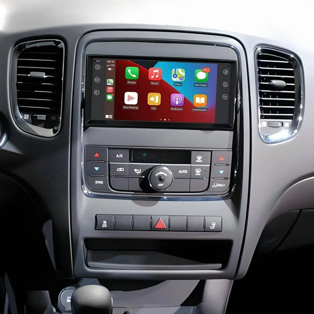 HD Car Navigation Stereo For Dodge Durango 2011 2012 2013 - Android 13 (4+64GB), 7" IPS Touch, AHD Backup Camera, CarPlay/Android Auto,Bluetooth/ WiFi, FM, GPS Navigation, SWC