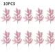thumbnail image 3 of 10/5 piezas de plantas artificiales, ramas de pino, hojas doradas con purpurina navideña, decoración para árbol de Navidad, colgante para decoración del hogar, 3 of 5