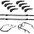 thumbnail image 1 of Accesorio para Gafas - Correa Ajustable sin Pegamento Negro Silicona Clásico 8 Retenedores y 2 Correas Ajustables Antideslizantes Suaves Cómodos Hombres Mujeres, 1 of 6