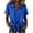 *Blue, variant on Women's Collared V-Neck Tie Front Top,Rolled Short Sleeve Casual Shirt For Women,Ladies Lightweight Summer Knot Hem Blouse,Blue,S-3XL