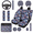 Colorful Floral Print, variant on 15 Pcs Mixed Animal Print with Gold Chain & Rhinestone Design Car Interior Accessory Kit, Easy To Install Durable Car Seat Cover Set, Suitable for Cars Trucks Sedan