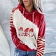 thumbnail image 1 of Pntutb Ladies Casual Christmas Print Capucha Pocket Color Block Sudadera de manga larga top Pntutb Pntutb-7675, 1 of 4