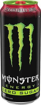 Monster Energy Strawberry Shot Zero Sugar, 16 Oz Can - 24-Pack