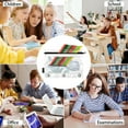 thumbnail image 6 of 2 Pack Pencil Pouch for 3 Ring Binder Smooth Zipper Folders with Pockets Clear Window Pencil Case Ink Tulips with Leaf, 6 of 6