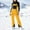 Yellow(Chest Pockets), variant on Coorders Women's Insulated Waterproof Ski Bib Overalls Snow Windproof Snowboarding Pant with Pockets, Women's Plus Gray,Size XXL