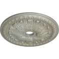 thumbnail image 3 of Ekena Millwork 27 7/8"OD x 3 7/8"ID x 2 1/2"P Tomango Egg & Dart Ceiling Medallion (Fits Canopies up to 6 3/4"), Hand-Painted Flash Gold, 3 of 6