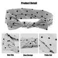 thumbnail image 4 of Polka Dot Bow Headband Fashion Cute Cotton Hair Band for Teenager Gray 7.7Inch, 4 of 6