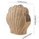 thumbnail image 3 of Cesta de almacenamiento tejida con forma de concha | Jarrón de flores artesanal de cuerda de papel natural | Soporte para macetas para decoración del hogar, 3 of 6
