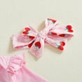 thumbnail image 7 of CAICJ98 Baby Girl Clothes Newborn Infant First Birthday Outfits Ruffle Long Sleeve Berry Sweet Romper Strawberry Flare Pants Set with Headband (Pink,3-6 Months), 7 of 7
