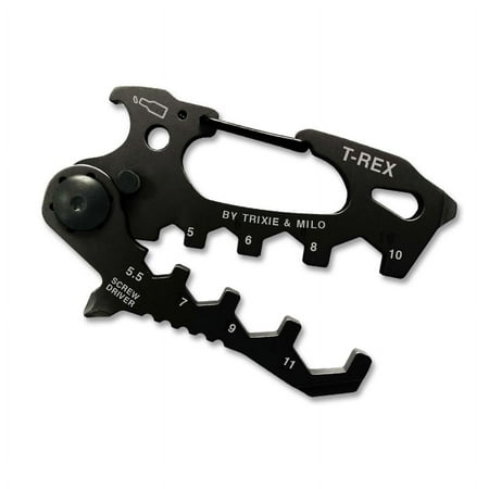 Trixie & Milo 2004676 T-Rex Carabiner Multi-Tool Black