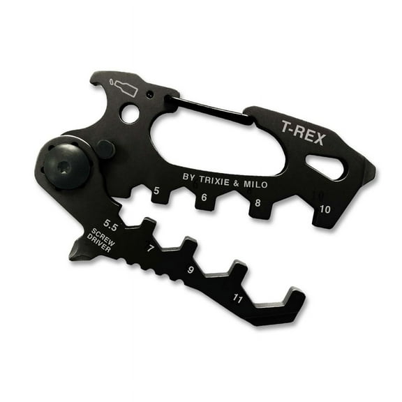 Trixie & Milo 2004676 T-Rex Carabiner Multi-Tool, Black