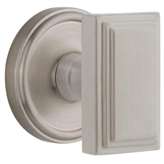 Grandeur Geocar_Prv_234_Cs Carre Solid Brass Privacy Door Knob Set - Nickel