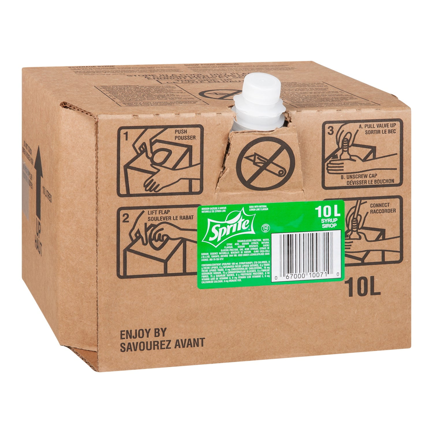 Sprite Sprite Soft Drink, Bib 10L/Unit, 1 Unit/Case Walmart Canada