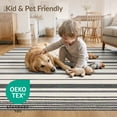 thumbnail image 4 of ODIKA Striped Modern Farmhouse With Bold Pinstripe And Banded Border Pet Friendly & Kids Safe Play for Playroom, Bedroom, Reading Nook, 4 of 7