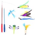 thumbnail image 4 of Cat Feather Toy Interactive Feather Teaser Toy Retractable Cat Toys Wand 8 PCS, 4 of 7