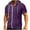 Purple, variant on Men's Short Sleeve Hoodies Solid Color Zip Up Jackets with Hood Green L