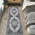 thumbnail image 2 of Haperlare Vintage Runner Rugs for Hallway Bohemian Machine Washable Non Slip Laundry Entryway Runner Rug, Grey Indoor Floor Rugs,2'x6', 2 of 7