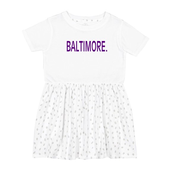 Inktastic Baltimore in Purple Text Girls Toddler Dress