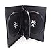 thumbnail image 3 of Lot de 10 Maxtek Standard 14mm Noir Quad 4 Disques DVD Cases avec Plateau Rabattable Double Face et Manchon Transparent Extérieur, 3 of 3