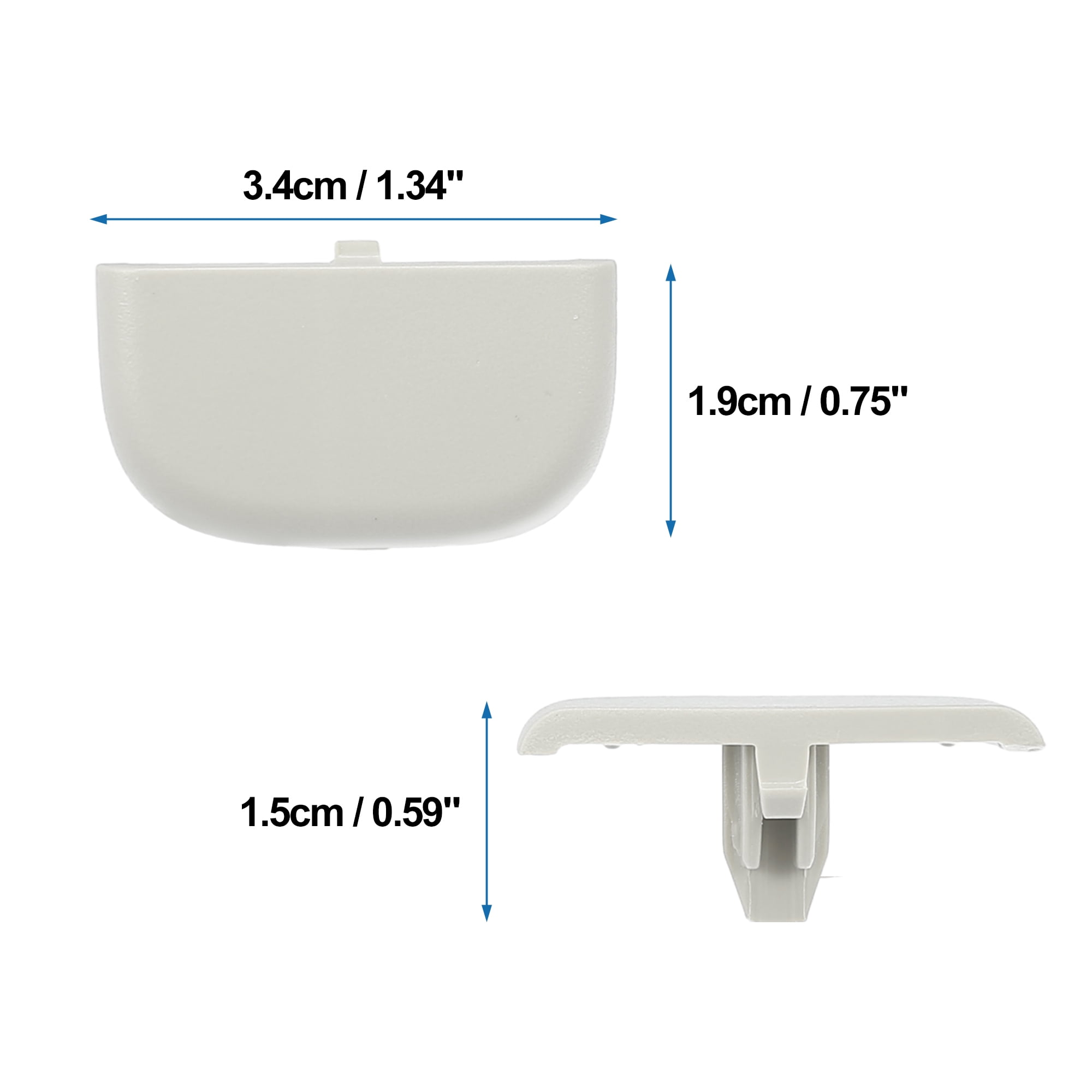 Unique Bargains 2 Pcs Sun Visor Cap Clip No.DS7Z54672A40AF/DS7Z4273AA for Ford Edge White