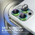 thumbnail image 4 of Dteck Camera Lens Protector for iPhone 16 Pro, Individual Metal Ring 9H Hardness HD Tempered Glass Camera Screen Protector Cover for iPhone 16 Pro,Multicolour, 4 of 5