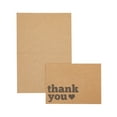 thumbnail image 6 of 120 Pack Kraft Paper Thank You Cards with Envelopes - Bulk Thank You Cards for Wedding, Graduation, Baby Shower, Commerce (Heart Design, 3.5x5 In), 6 of 10