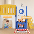 thumbnail image 4 of Pirecart 9 in 1 Toddler Slide, Kid Playset for Indoor Outdoor Playground with Storage Space, Tunnel for Boys and Girls, 4 of 8