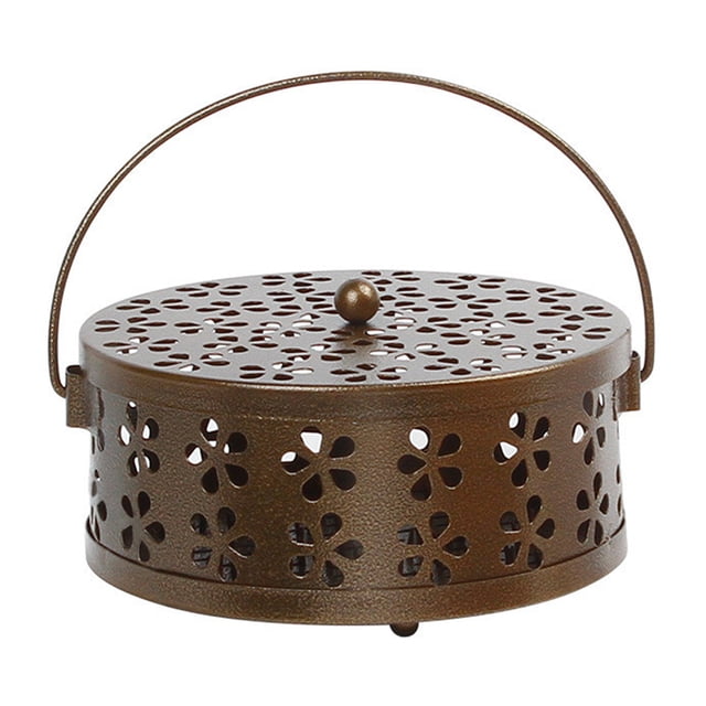 Soporte para bobina de mosquitos, quemador de incienso portátil retro para mosquitos para el hogar y camping