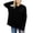 Black, variant on Women's Mock Turtleneck Sweater Fall Long Batwings Sleeve Casual Oversized Knit Pullover Women Slouchy Tunic Sweaters Tops