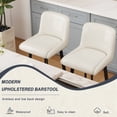 thumbnail image 6 of MultiHaven 26" Swivel Bar Stools Set of 2,Square Back&Metal Legs,PU Leather Counter Height Chairs for Kitchen Island,Bar,Cafe-Bright White, 6 of 10