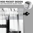 thumbnail image 3 of Vintage Black and Grey Lines Tier Kitchen Curtains for Bathroom Living Rod Pocket Window Drapes 28"x36" 2 Panels Window Treatment Tiers, 3 of 4