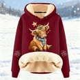 thumbnail image 2 of Womens Oversized Sweatshirts Highland Cattle Print Long Sleeve Hoodies Fall Fashion Pullover Tops Winter Loose Outfits, 2 of 3