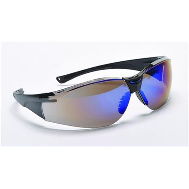 Eros MAJ99T8500BM Viper Safety Glasses Blue Mirrored Lenses Case