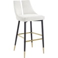 thumbnail image 1 of Meridian Furniture Sleek Cream Velvet Stool (Set of 2), 1 of 4