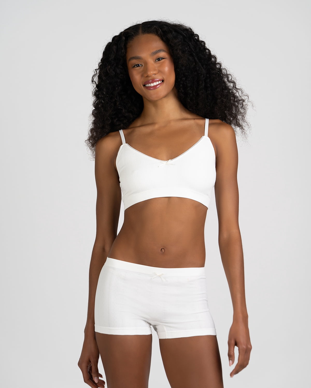 No Boundaries Seamless Triangle Bralette & Boyshort Set, 2-Piece, Women's XS-XXXL