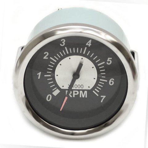 Teleflex Boat Tachometer Gauge 67363F | Sterling Black Series
