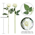 thumbnail image 7 of TETOU 12pcs Artificial Rose Flower Silk Fake Roses Real Touch for Party Wedding Centerpiece Bouquet Decor - White, 7 of 7