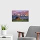 thumbnail image 4 of Cuadro decorativo lienzo panorámico paisaje Gran Teton granero de madera búfalos pradera verde montañas nevadas cielo atardecer tonos rosa obra western rústica, 4 of 7