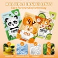thumbnail image 4 of Mascarilla facial KONEUK Mascarillas faciales de animales para niños, paquete de 9, 4 of 7