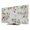 White, Green, Pink, variant on Pink Flowers TV Cover for 24 Inch Screen,Stretch Fabric Dustproof TV Display Protector,Spring Floral Butterfly Botanical Elegant Elastic Slipcover Monitor Cover for Indoor Computer 20.9"x11.8"