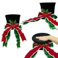thumbnail image 5 of Christmas Decorations Red and Green Velvet-Trimmed Ribbon Heart Ornaments Christmas Tree Topper Christmas Hat, 5 of 8