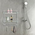 thumbnail image 4 of Bathroom Shelf Tempered Glass Floating Shelves Wall Mounted Stainless Steel Rack, 4 of 20