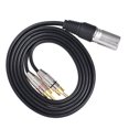 thumbnail image 6 of 3M 1 XLR to 2 RCA Male Plug Stereo Audio Cable Connector Y Splitter Wire Cord 1, 6 of 6