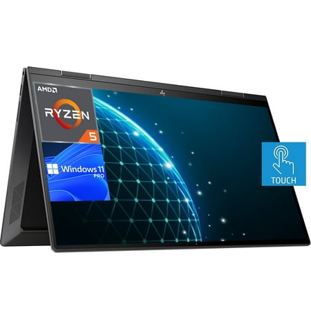 [Windows 11 Pro] HP Envy x360 2-in-1 15 15.6" FHD Touchscreen Business Laptop, 6-Core AMD Ryzen 5 5625U, 16GB RAM, 1TB SSD, Backlit Keyboard, Bluetooth, Wi-Fi, w/Office Accessories