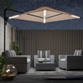thumbnail image 4 of AECOJOY Parasol de Patio Mural de 10 Pi Parasol Rectangulaire d'Extérieur avec Rotation à 180° pour l'Extérieur en Beige, 4 of 10