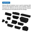 thumbnail image 4 of Unique Bargains 65pcs Laptop Port Duct Cover 13 Types Plugs Cap for Notebook Laptop PC Computer, USB/VGA/Audio Jack/SD, Black, 4 of 7